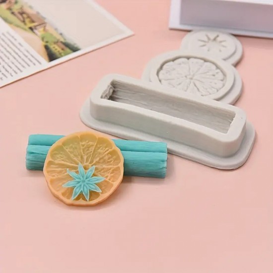 YY5963 Portakal Şeftali Tarçın Kabuğu Şekilli Silikon Kalıp